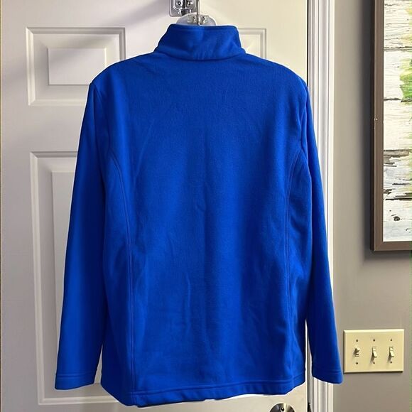 Land’s End Royal Blue 1/4 Zip Long Sleeve Mock Neck Fleece Pullover-Lrg/P 14-16 - Picture 9 of 16